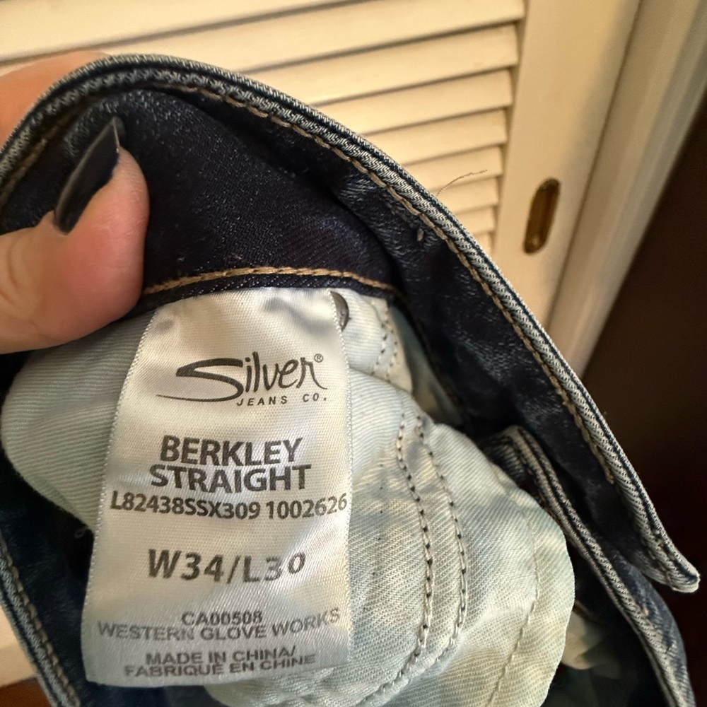 Silver distressed jeans